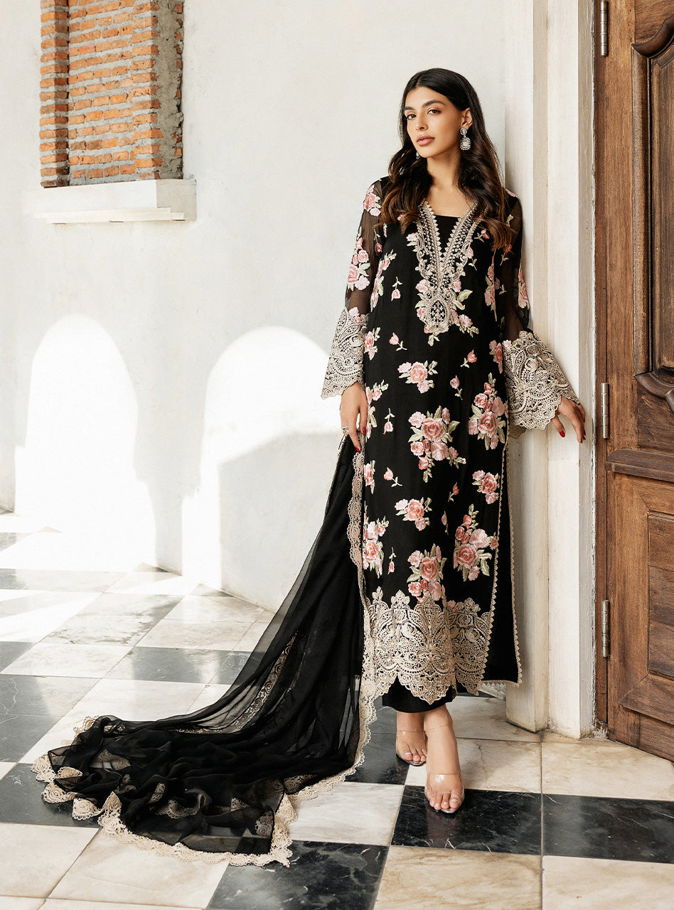 Zainab Chottani | Semi Formals | RAVISHING ROSE SAREE main image 0