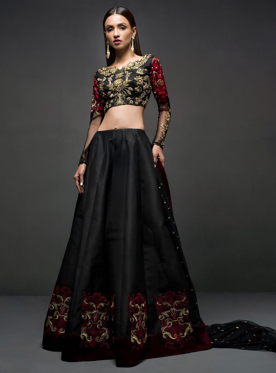 black sharara dress design Black Color Designer Sharara Suit in Georgette With Sequence Embroidery Work