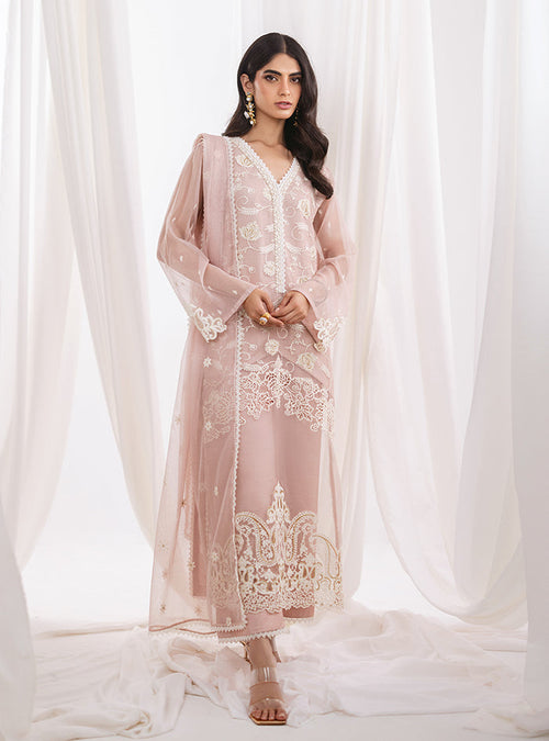 zainab chottani pink dress Zainab Chottani Pink Pakistani Lawn Suit | Floral Embroidered Summer Dress